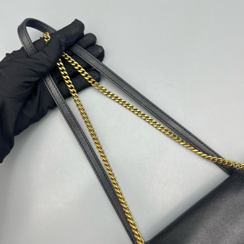 Yves Saint Laurent Mini Nolita Shoulder Bag Calfskin Black