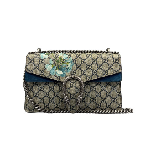 Gucci Meium Dionysus GG Supreme Monogram Blooms Beige Blue Gucci Meium Dionysus GG Supreme Monogram Blooms Beige Blue