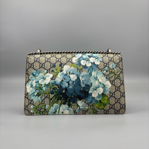 Gucci Meium Dionysus GG Supreme Monogram Blooms Beige Blue Gucci Meium Dionysus GG Supreme Monogram Blooms Beige Blue