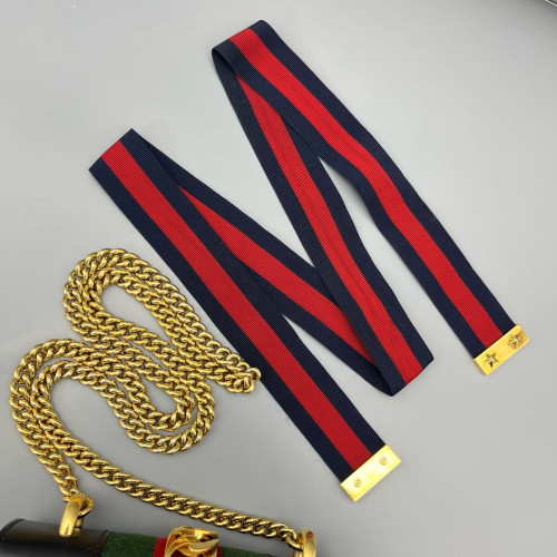 Gucci Web Mini Sylvie Shoulder Bag Calfskin Black Green Red