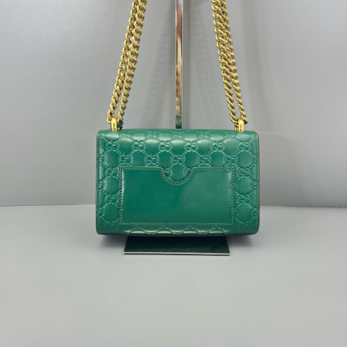 Gucci Small Padlock Shoulder Bag Guccissima Green