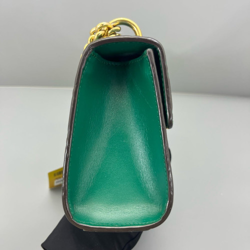 Gucci Small Padlock Shoulder Bag Guccissima Green