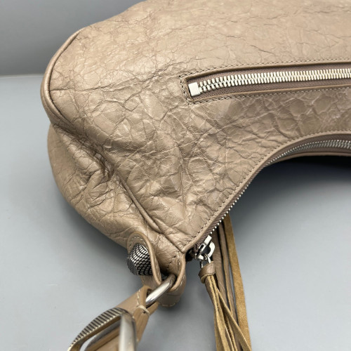 Balenciaga Le Cagole Small Arena Lambskin Natural Tan Balenciaga Le Cagole Small Arena Lambskin Natural Tan