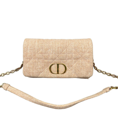 Dior Mini Caro Bag Canvas Light Pink Dior Mini Caro Bag Canvas Light Pink