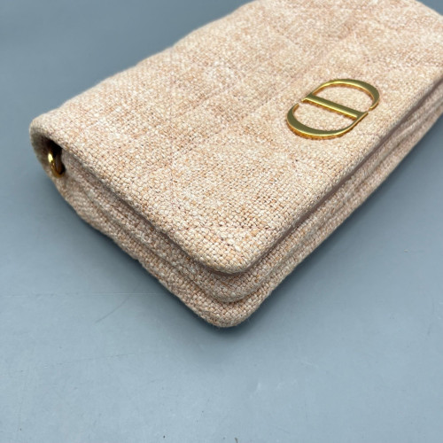Dior Mini Caro Bag Canvas Light Pink Dior Mini Caro Bag Canvas Light Pink
