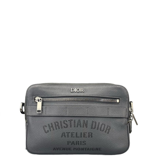 Dior Camera Case Grained Calfskin Dark Grey
