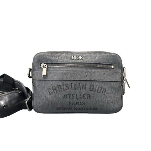 Dior Camera Case Grained Calfskin Dark Grey