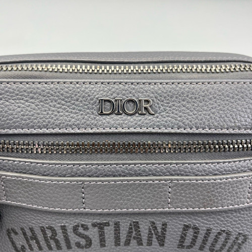 Dior Camera Case Grained Calfskin Dark Grey