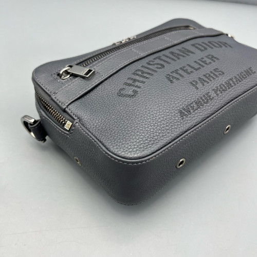 Dior Camera Case Grained Calfskin Dark Grey
