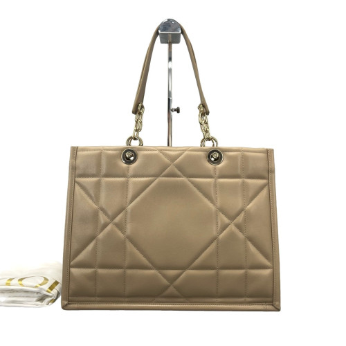Dior Medium Essential Tote Calfskin Natural Tan