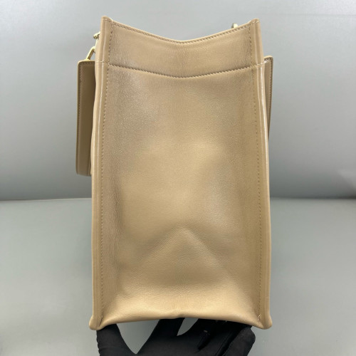 Dior Medium Essential Tote Calfskin Natural Tan