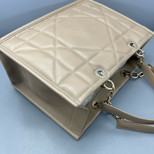 Dior Medium Essential Tote Calfskin Natural Tan