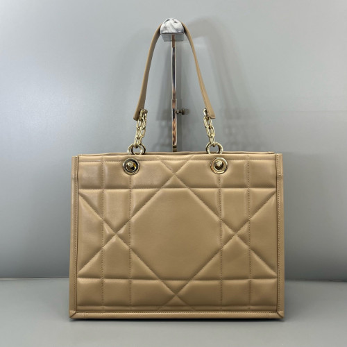 Dior Medium Essential Tote Calfskin Natural Tan