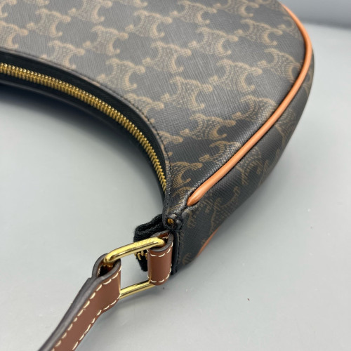 Celine Medium Ava Triomphe Shoulder Bag Triomphe Brown