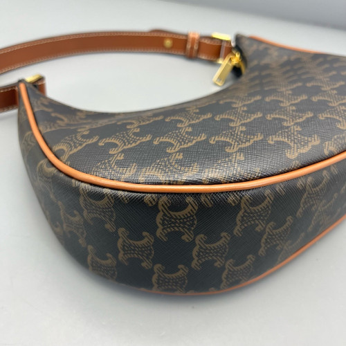 Celine Medium Ava Triomphe Shoulder Bag Triomphe Brown