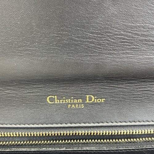 Dior Studded Medium Diorama Calfskin Black