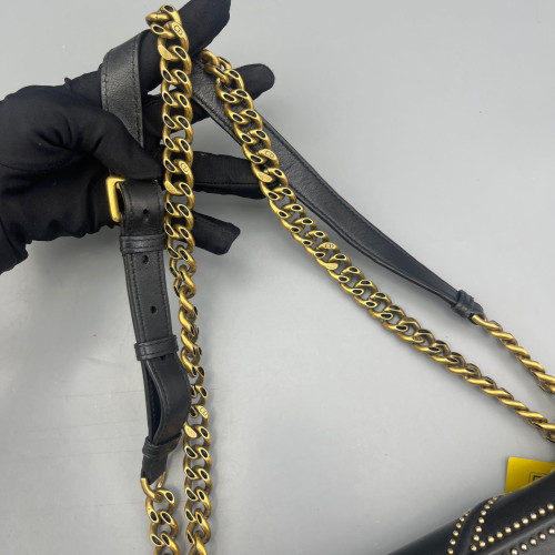 Dior Studded Medium Diorama Calfskin Black