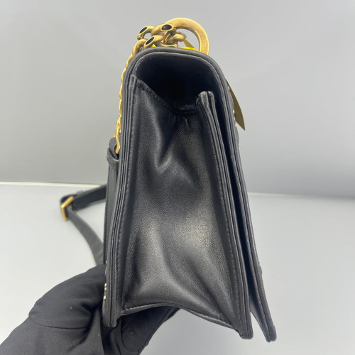 Dior Studded Medium Diorama Calfskin Black