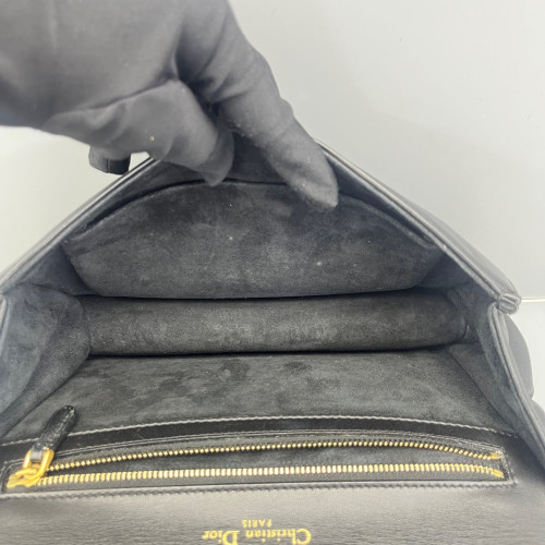 Dior Studded Medium Diorama Calfskin Black