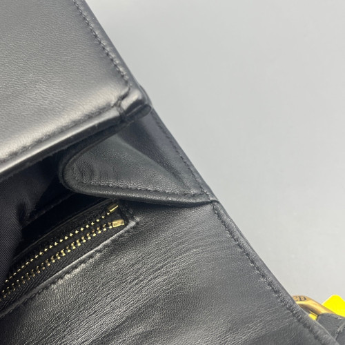 Dior Studded Medium Diorama Calfskin Black