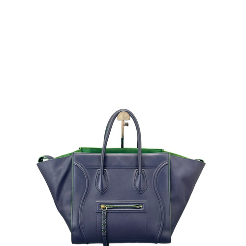 Celine Medium Luggage Phantom Calfskin Dark Blue Green