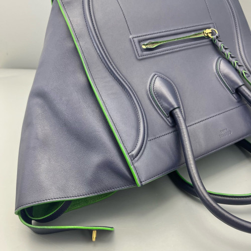 Celine Medium Luggage Phantom Calfskin Dark Blue Green