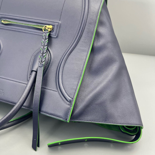 Celine Medium Luggage Phantom Calfskin Dark Blue Green