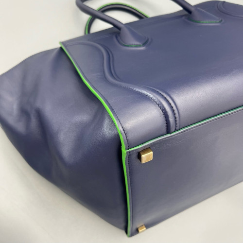 Celine Medium Luggage Phantom Calfskin Dark Blue Green
