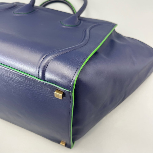 Celine Medium Luggage Phantom Calfskin Dark Blue Green