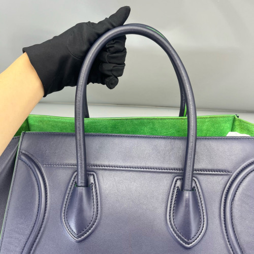 Celine Medium Luggage Phantom Calfskin Dark Blue Green
