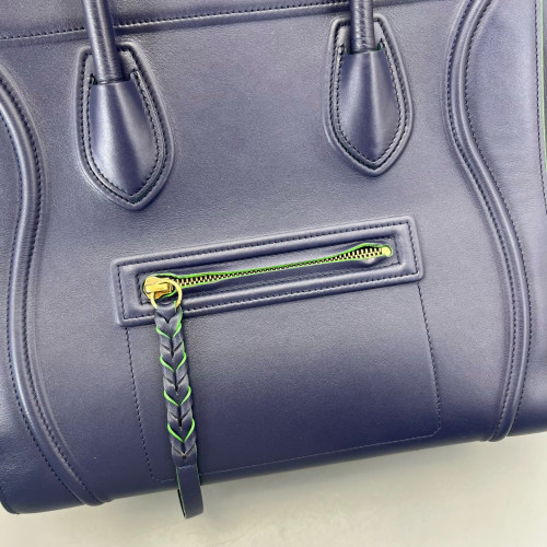 Celine Medium Luggage Phantom Calfskin Dark Blue Green