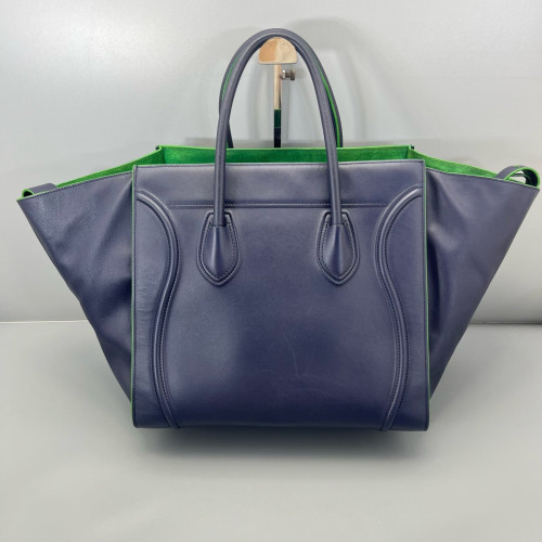 Celine Medium Luggage Phantom Calfskin Dark Blue Green