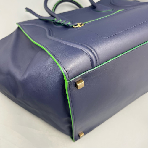 Celine Medium Luggage Phantom Calfskin Dark Blue Green