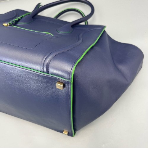 Celine Medium Luggage Phantom Calfskin Dark Blue Green