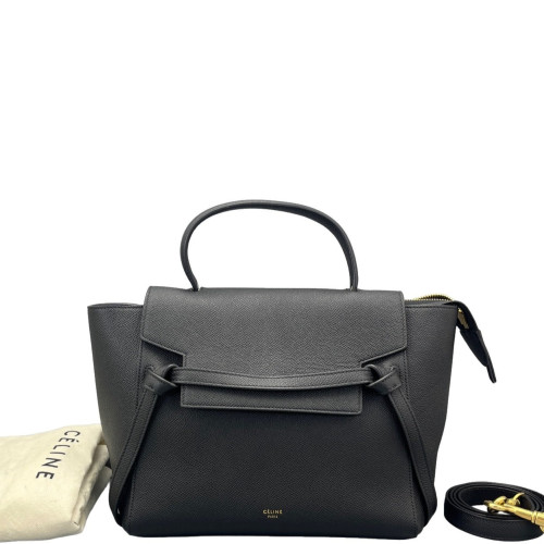 Celine Micro Belt Bag Grained Calfskin Black