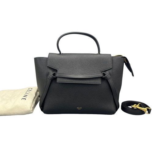 Celine Micro Belt Bag Grained Calfskin Black