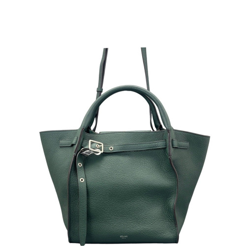 Celine Small Big Bag Grained Calfskin Green