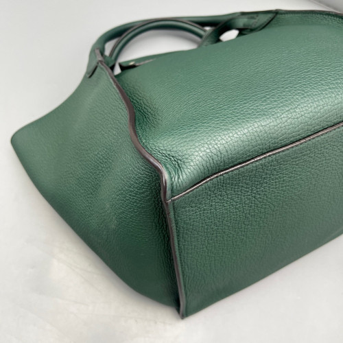 Celine Small Big Bag Grained Calfskin Green