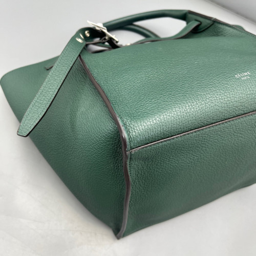 Celine Small Big Bag Grained Calfskin Green