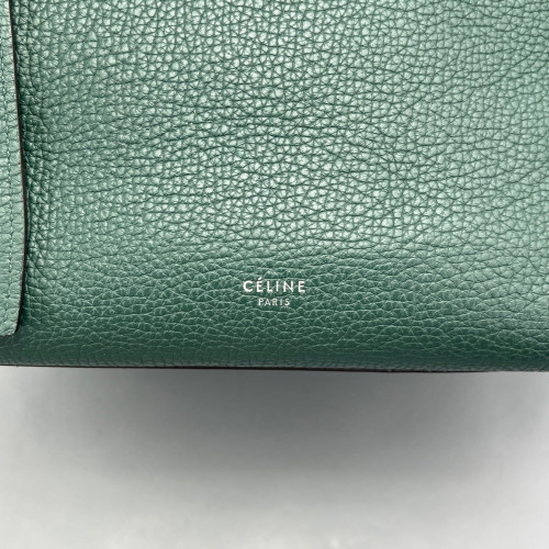 Celine Small Big Bag Grained Calfskin Green