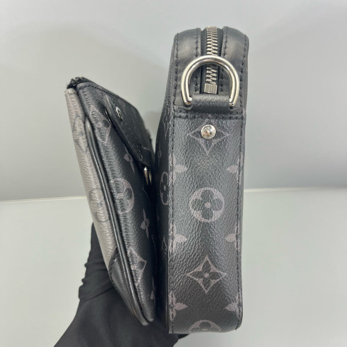Louis Vuitton Trio Messenger Bag Monogram Eclipse Reverse Monogram Giant Black Grey