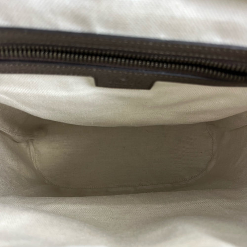 Gucci Double Buckle Backpack GG Supreme Monogram Beige Ebony