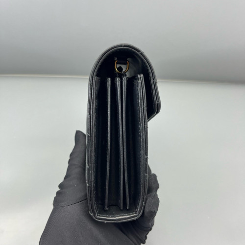 Gucci Matelasse GG Marmont Chain Wallet Calfskin Black