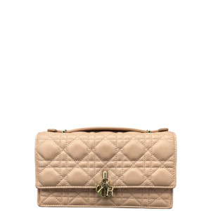 Dior Miss Dior Wallet On Chain Calfskin Pink