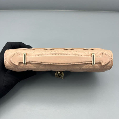 Dior Miss Dior Wallet On Chain Calfskin Pink
