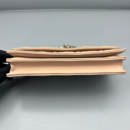 Dior Miss Dior Wallet On Chain Calfskin Pink