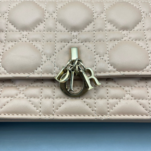 Dior Miss Dior Wallet On Chain Calfskin Pink