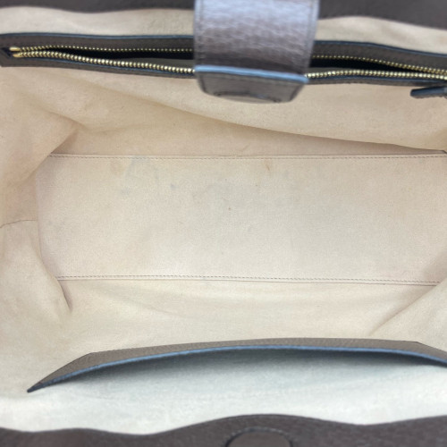 Gucci Ophidia Web Tote Bag GG Supreme Monogram Beige Ebony Beige Brown