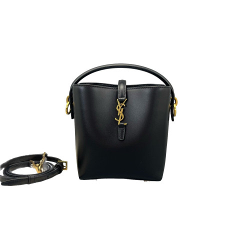 Yves Saint Laurent LE 37 Mini Bucket Bag Calfskin Black