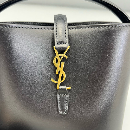 Yves Saint Laurent LE 37 Mini Bucket Bag Calfskin Black